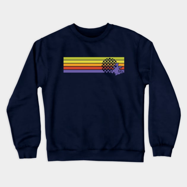 Retro Dragon Stripes Crewneck Sweatshirt by Heyday Threads